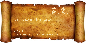 Patzauer Kájusz névjegykártya